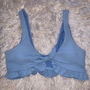 SHEIN, Pastel Blue, Size M Bathing Suit Top